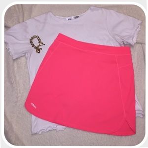 Adidas Neon Orange Pink Golf Skort
